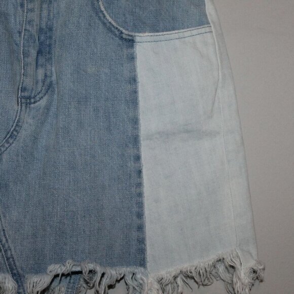 ✨2/$20 Free People Colorblock Denim Jean Mini Skirt Women's Size 6 H10333 - Picture 3 of 9